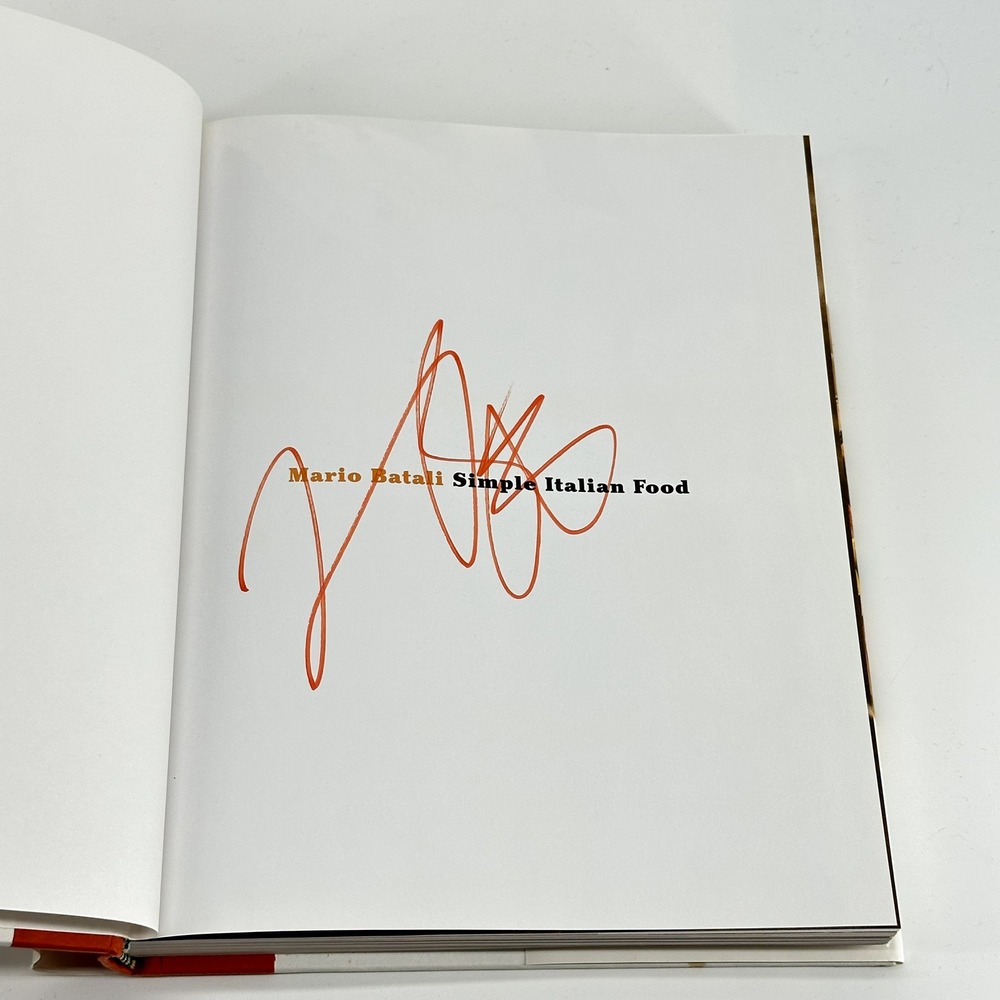 Mario Batali Simple Italian Food Signed Cookbook Hardcover Autographed 1st Ed - Picture 2 of 6
